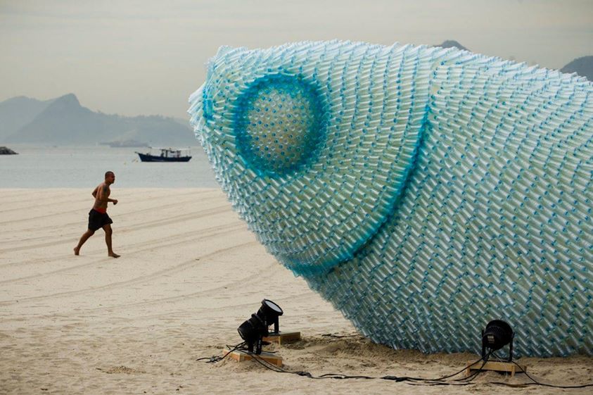 Photo: Now that's recycling! Fish sculpture made from plastic bottles via http://j.mp/NrRWSZ