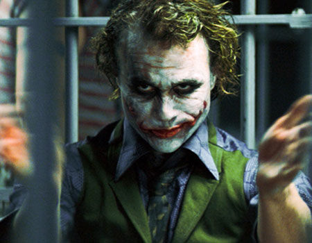 Heath Ledger as The Joker in The Dark Knight