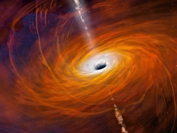 Illustration of Sagittarius A*, the black hole at the center of the Milky Way galaxy