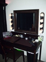 Vanity with underlighting and dimmer switch